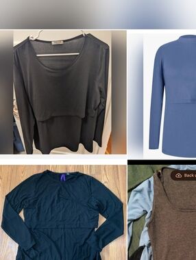 4x Breastfeeding Nursing Tops